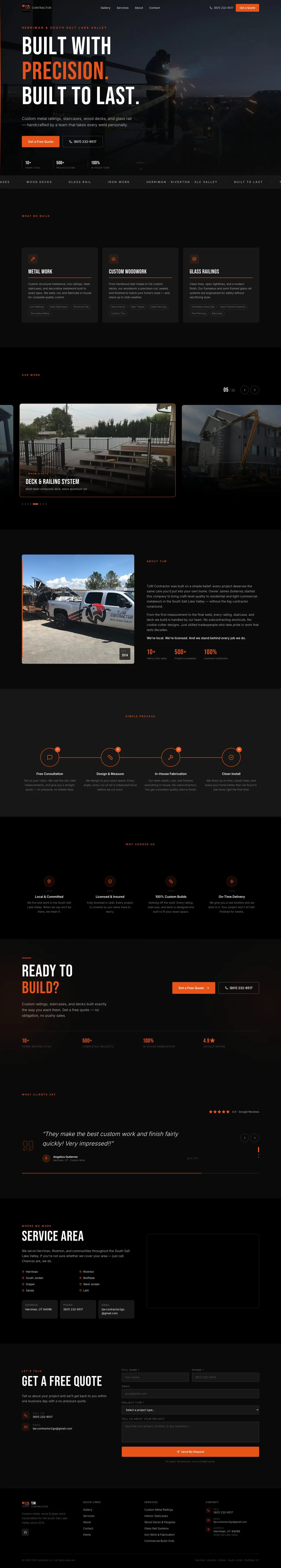 TJW Contractors website